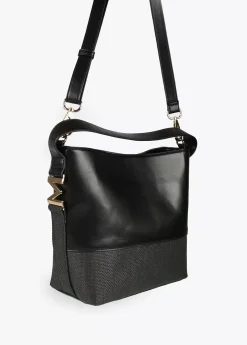 Bolso bandolera materiales combinados