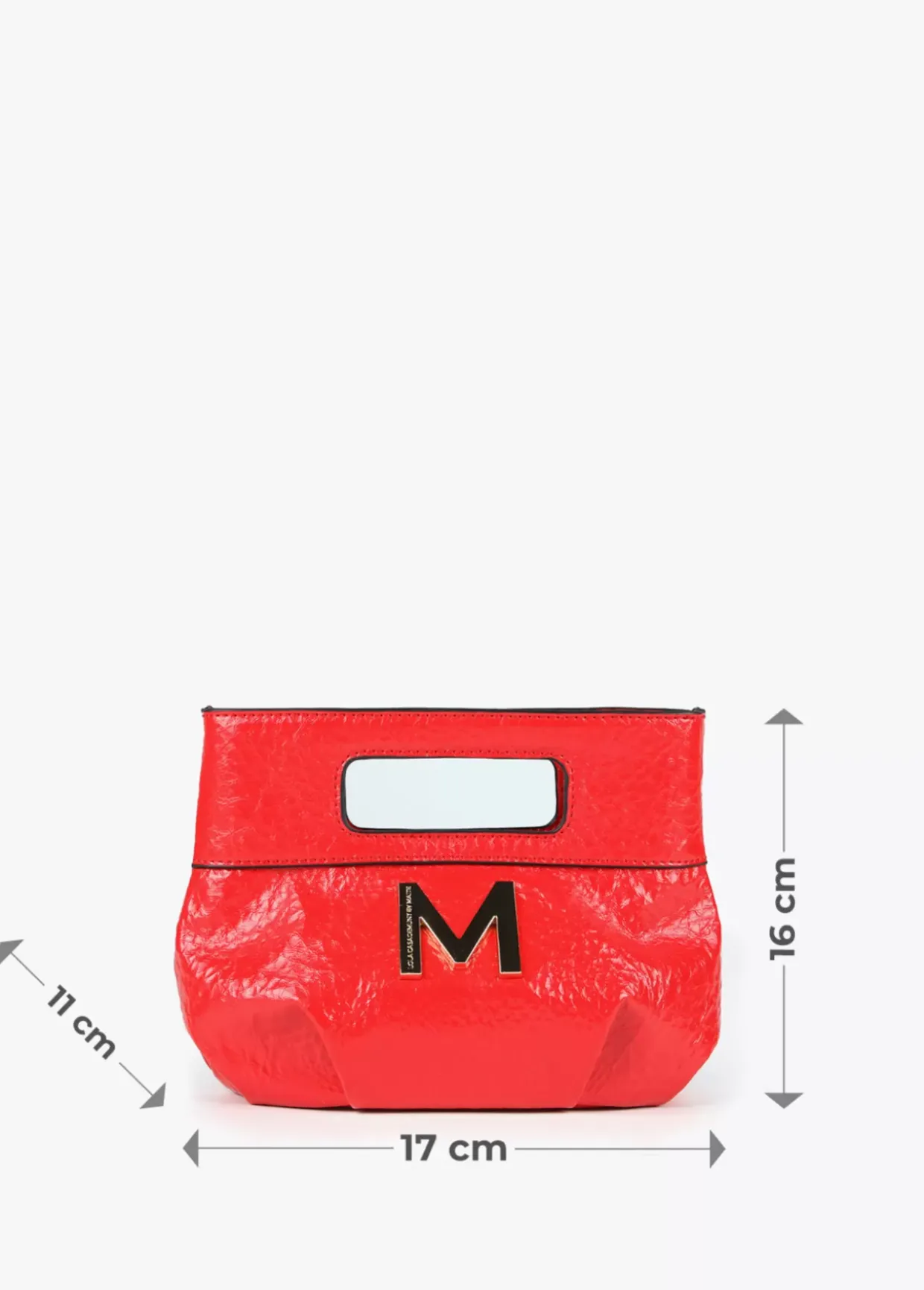 Bolso de mano con frunces