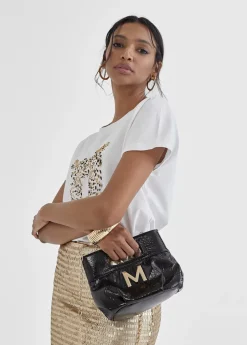 Bolso de mano con frunces