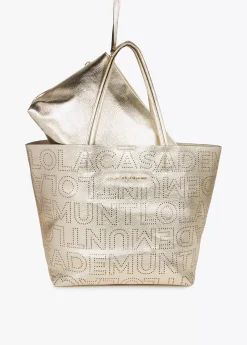 Bolso dorado shopper edición limitada - Lola Casademunt