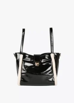 Bolso efecto piel brillante