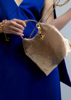 Bolso fiesta dorado