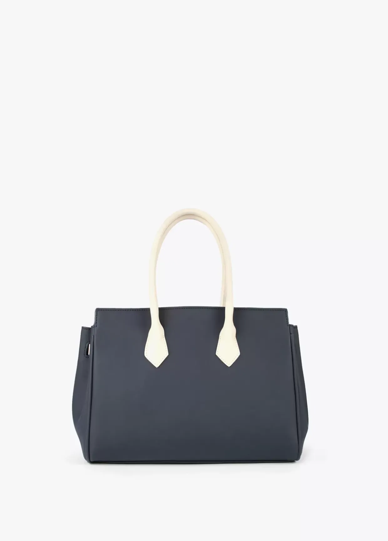 Bolso shopper azul y blanco