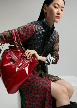 Bolso shopper brillante