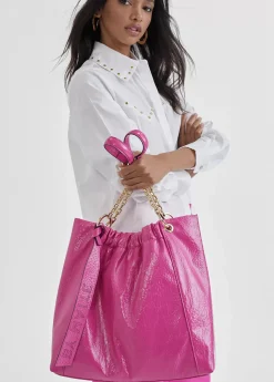 Bolso shopper brillante