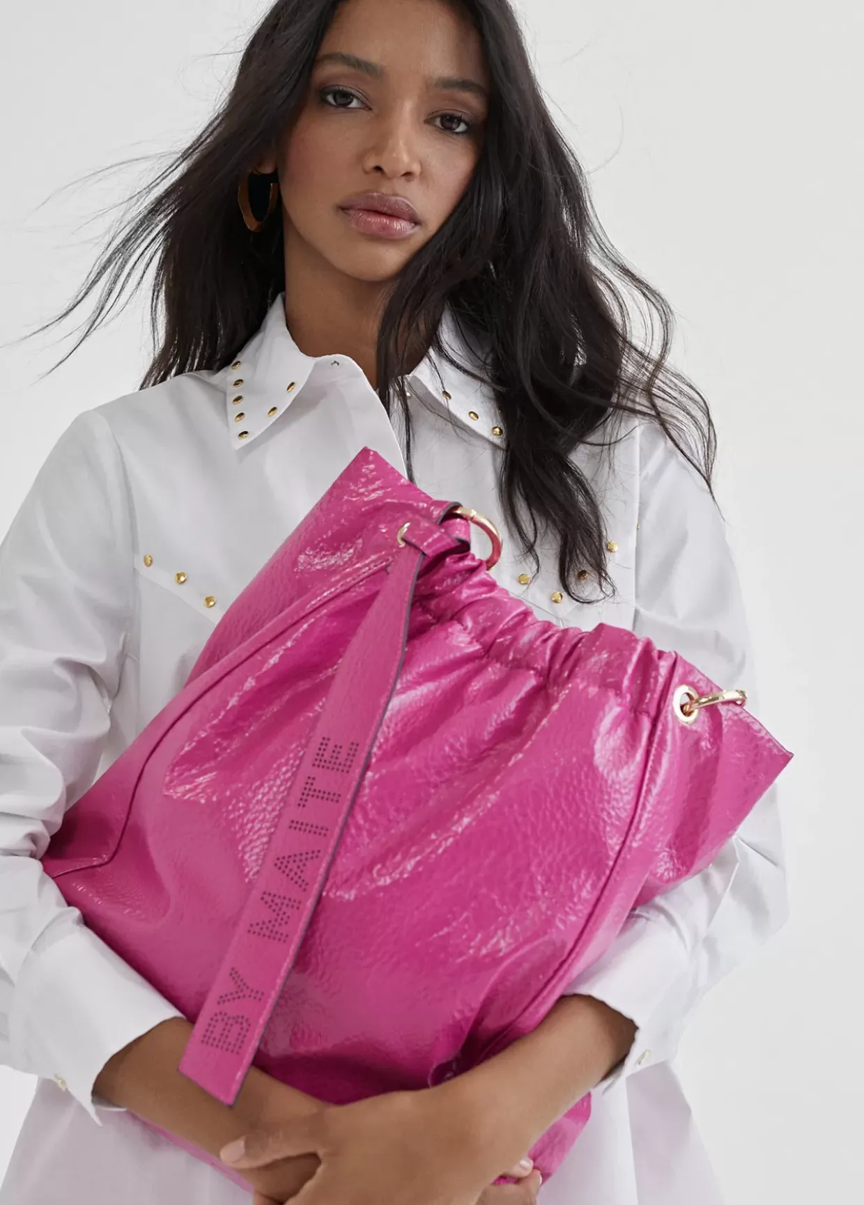 Bolso shopper brillante