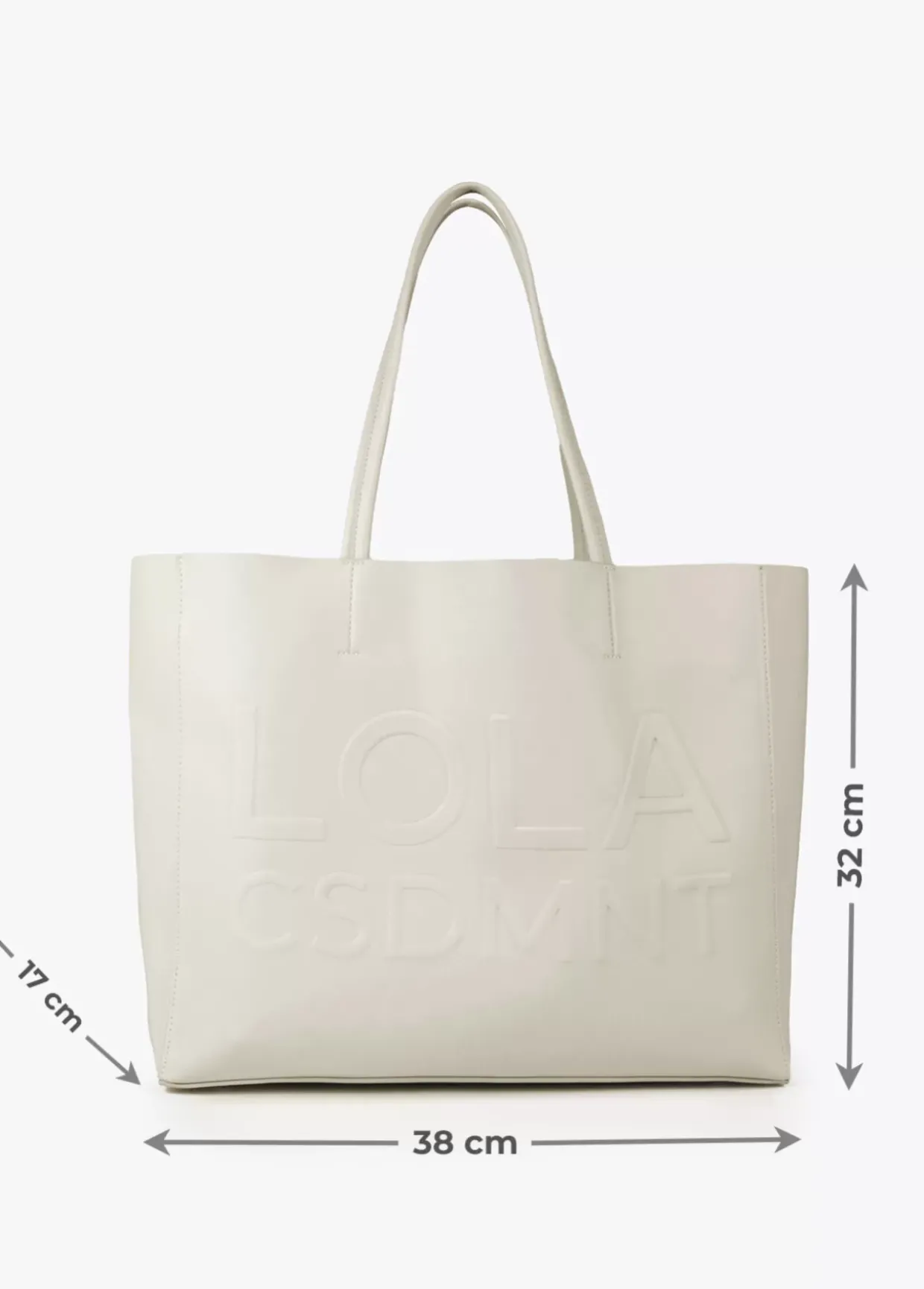 Bolso shopper con logo en relieve.
