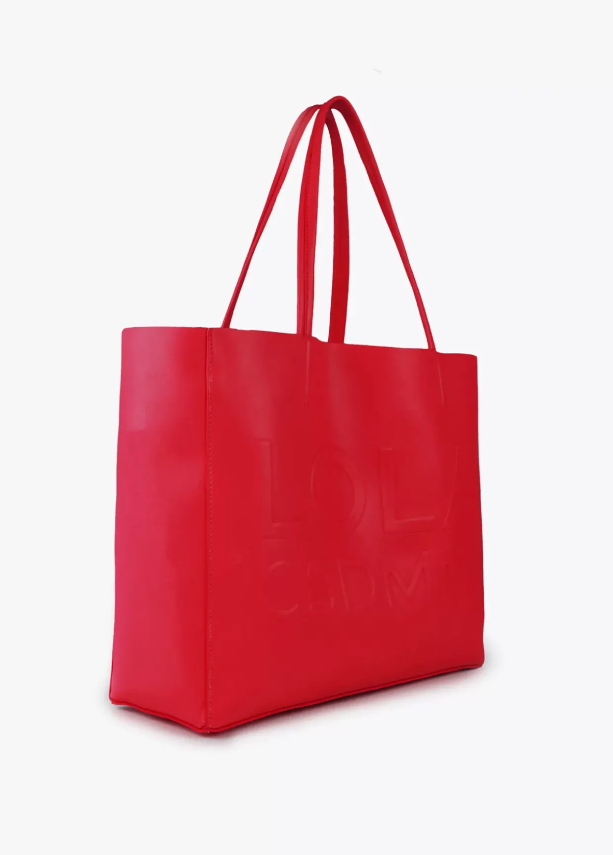 Bolso shopper con logo en relieve