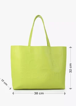 Bolso shopper con logo en relieve.
