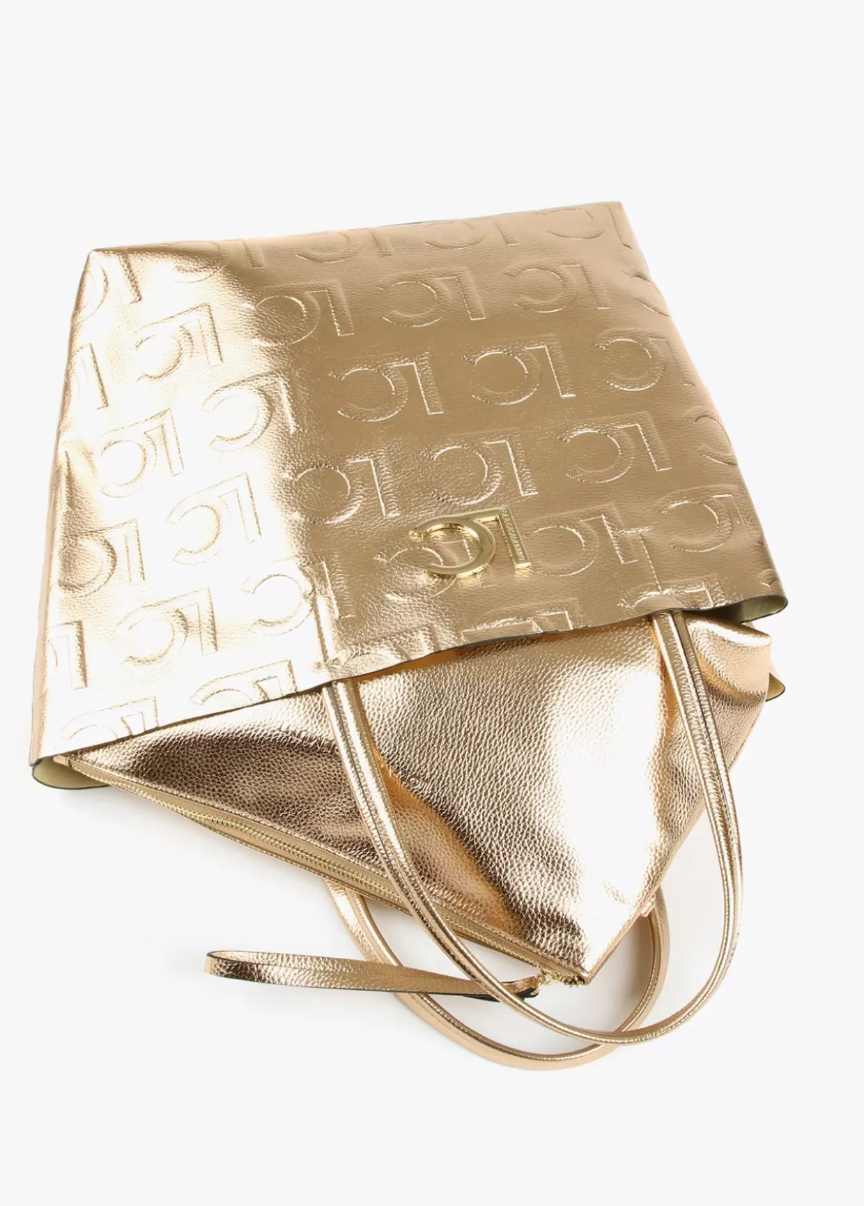 Bolso shopper metalizado