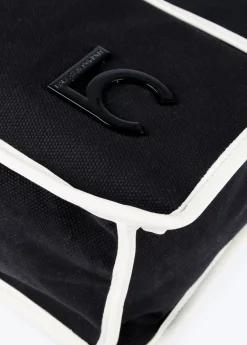 Bolso tipo shopper blanco y negro