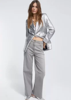 Bomber craquelado plata