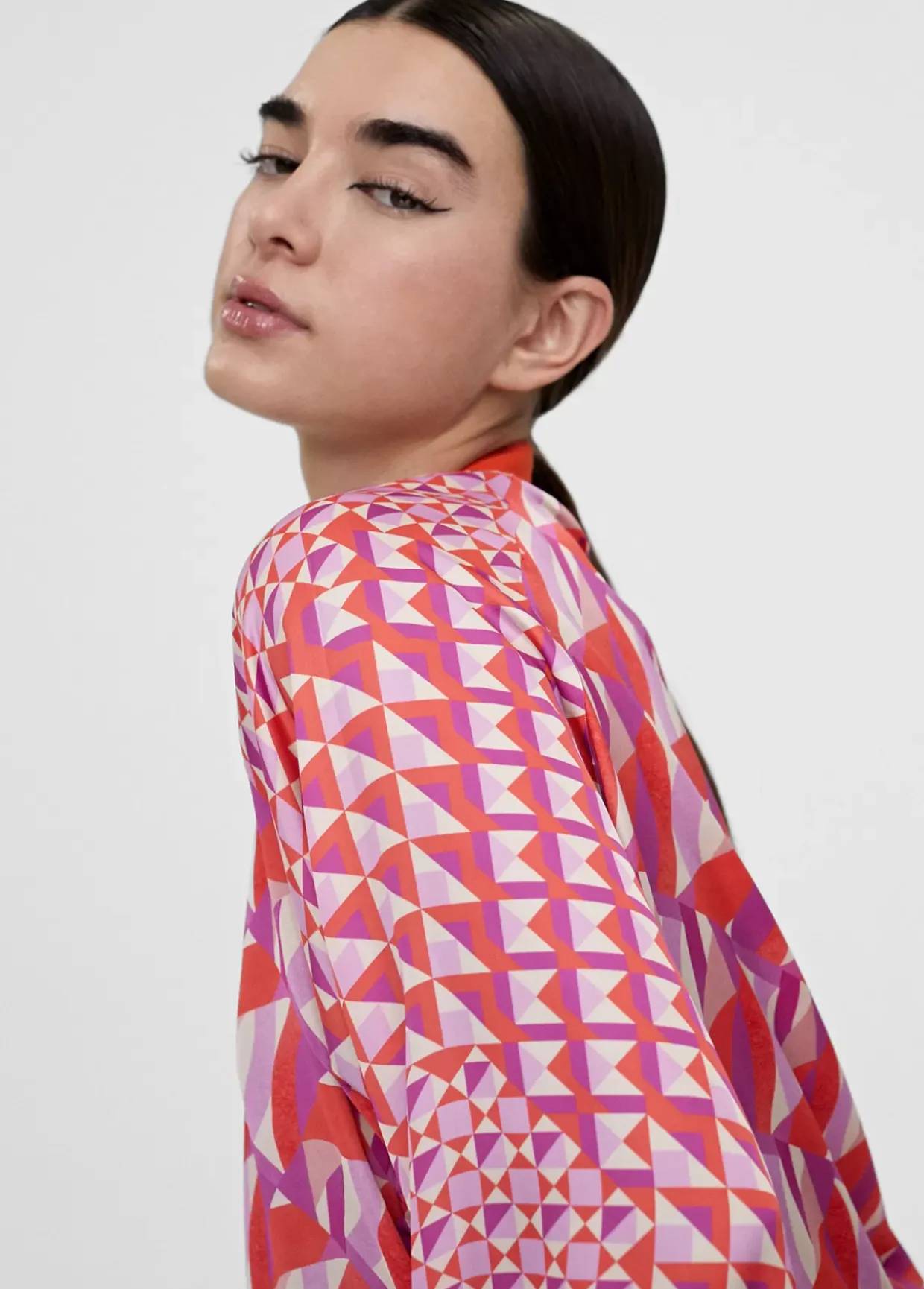 Bomber estampada multicolor