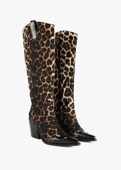 Bota cowboy leopardo |  COLECCIÓN LOLA | Lola Casademunt