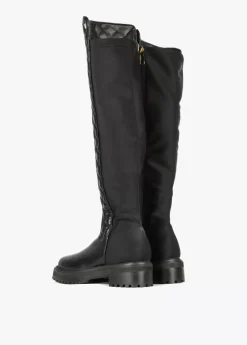 Bota de caña alta acolchada