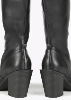 Bota estilo cowboy caña alta