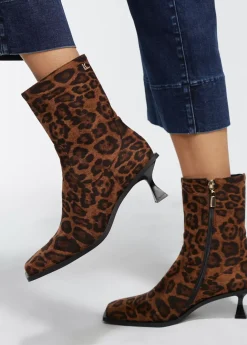 Botín tejido animal print