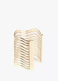 Brazalete ancho dorado