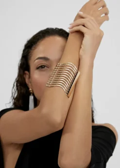 Brazalete ancho dorado