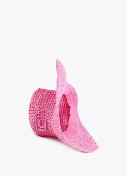 Bucket efecto ráfia y crochet