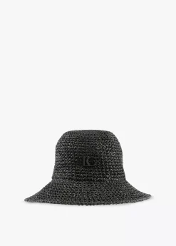 Bucket efecto ráfia y crochet