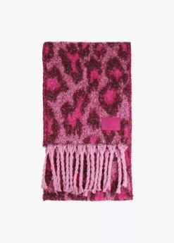 Bufanda animal print y flecos