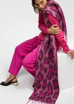 Bufanda animal print y flecos