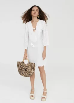 Caftan corto con bordado