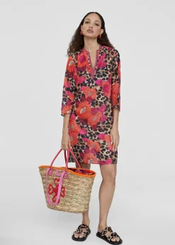 Caftan corto estampado