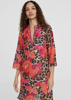 Caftan corto estampado