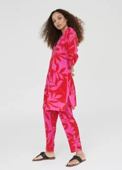 Caftan corto estampado