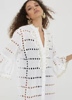 Caftan largo bordado