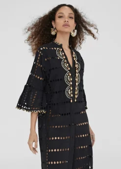 Caftan largo bordado