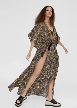 Caftan largo estampado