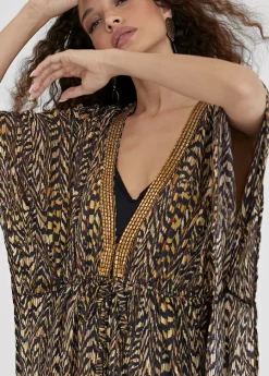 Caftan largo estampado