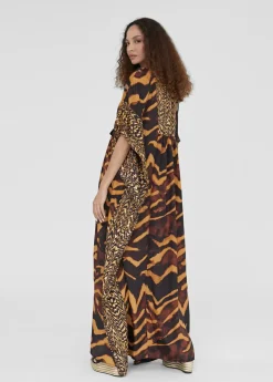 Caftan largo print animal