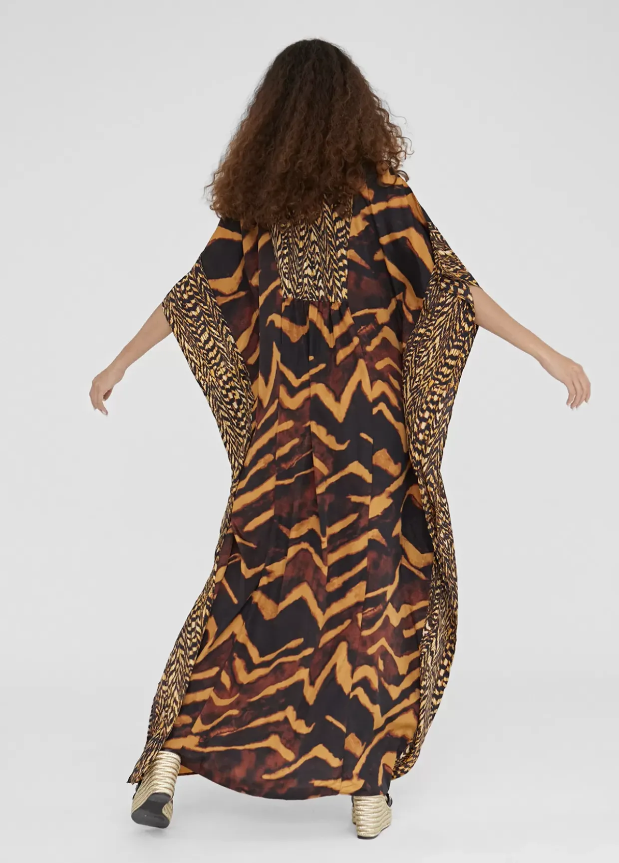 Caftan largo print animal