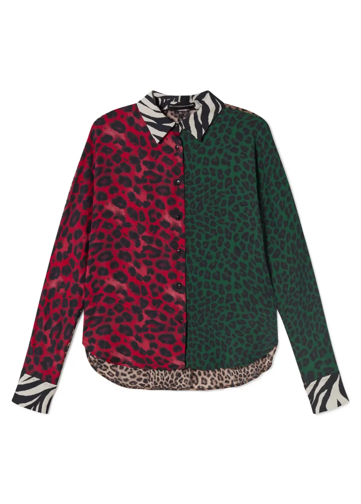 Camisa animal print combinada