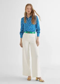 Camisa azul estamapada