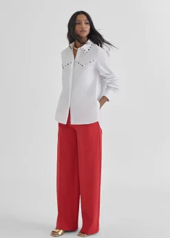 Camisa con detalle joyas