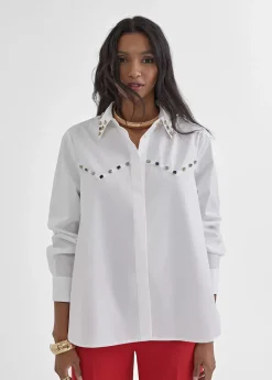 Camisa con detalle joyas