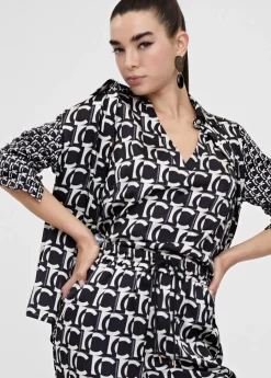 Camisa fluida monograma