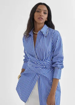 Camisa rayas detalle joyas