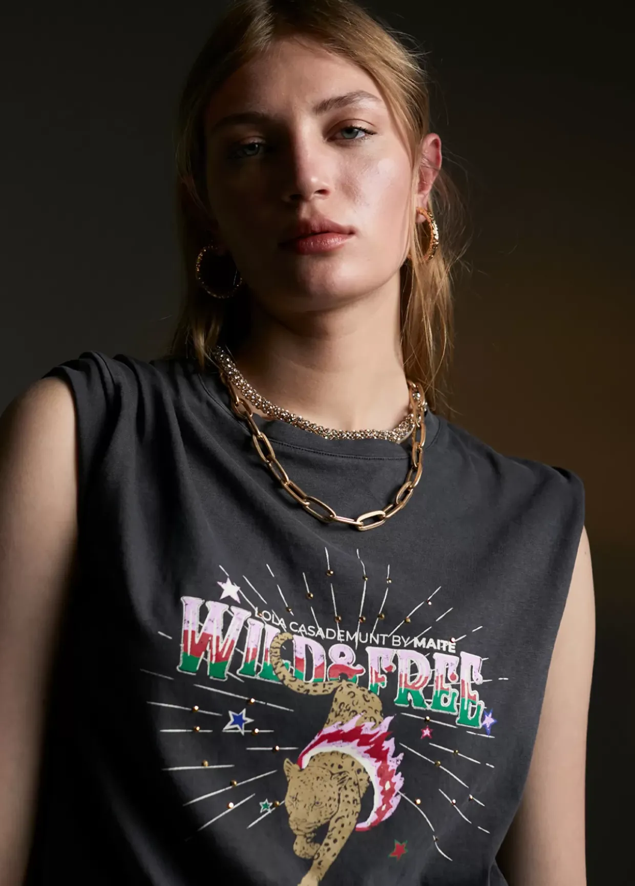 Camiseta tigre desgastada