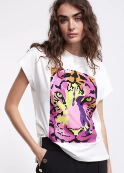 Camiseta tigre multicolor