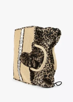Capazo detalles animal print