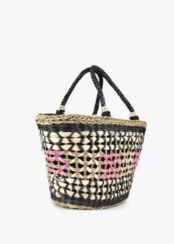 Capazo trenzado gométrico