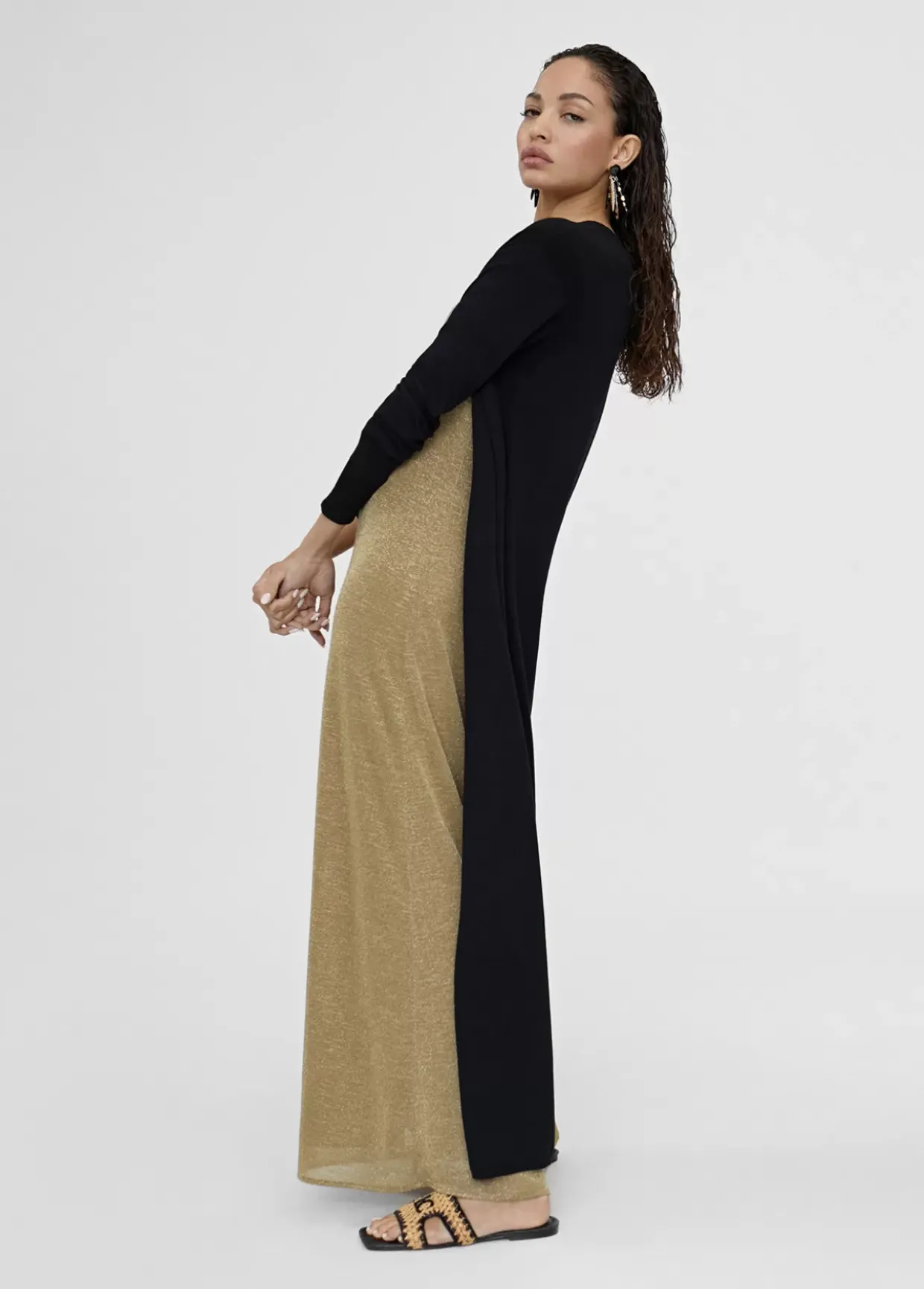 Cardigan largo de punto