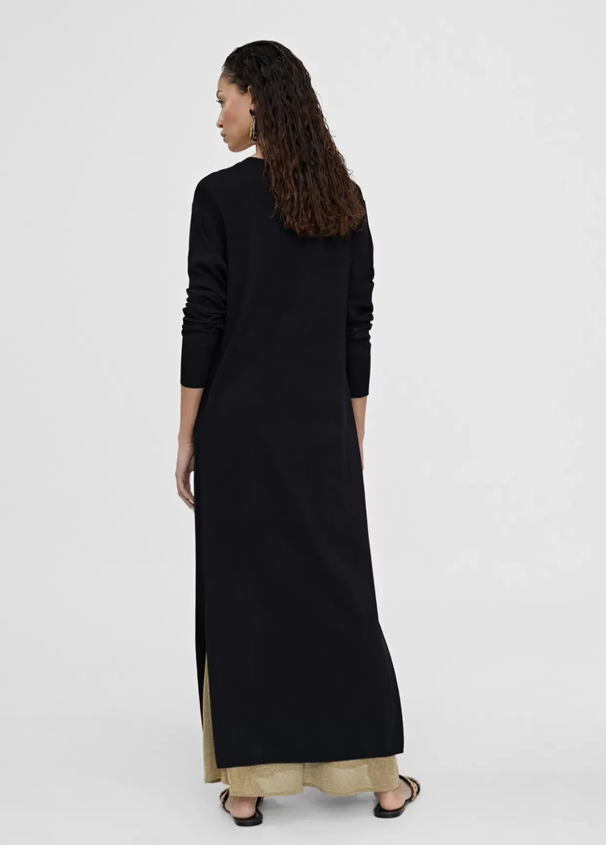 Cardigan largo de punto