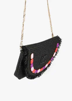 Cartera de mano con piedras de color